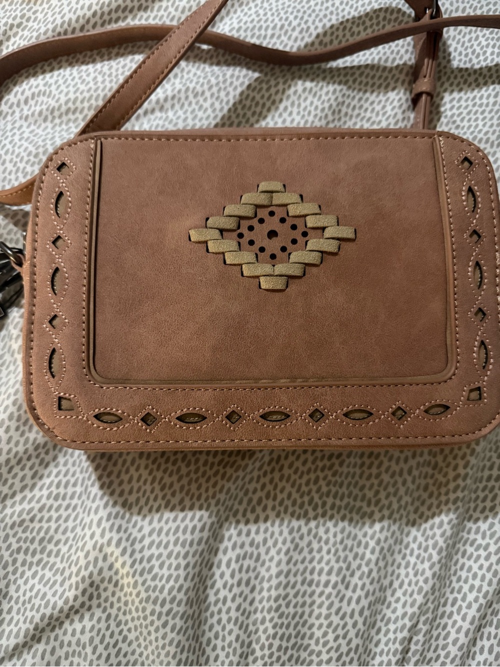 Montana West Brown Crossbody Bag with Gold Accent